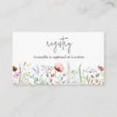 ワイルドフラワーガール赤ちゃんシャワー登録 エンクロージャーカード (正面)
