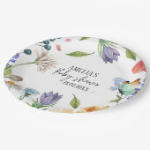 ワイルドフラワーガール赤ちゃんシャワー白 ペーパープレート (アングル)