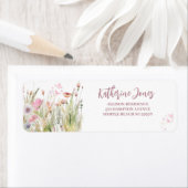 ワイルドフラワーガール赤ちゃんシャワー ラベル (インサイチュ)