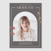 ワイルドフラワーガール高校卒業 マグネット招待状 (正面)