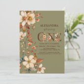 ワイルドフラワーガール1歳の誕生日 招待状 (スタンド正面)