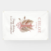 ワイルドフラワーガール1st誕生日パーティーバナー 横断幕 (横)