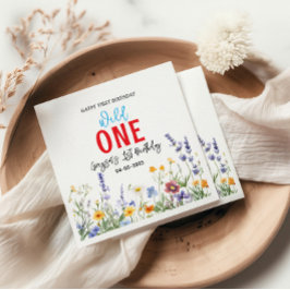 ワイルドフラワーガール1st誕生日パーティー スタンダードカクテルナプキン