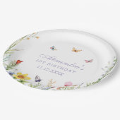 ワイルドフラワーガール1st誕生日パーティー ペーパープレート (アングル)