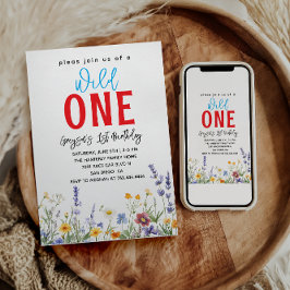 ワイルドフラワーガール1st誕生日パーティー 招待状