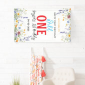 ワイルドフラワーガール1st誕生日パーティー 横断幕 (インサイチュ)