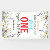 ワイルドフラワーガール1st誕生日パーティー 横断幕 (横)