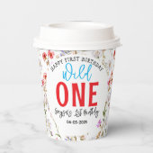 ワイルドフラワーガール1st誕生日パーティー 紙コップ (裏面)