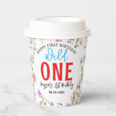 ワイルドフラワーガール1st誕生日パーティー 紙コップ (正面)