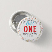 ワイルドフラワーガール1st誕生日パーティー 缶バッジ (正面&裏面)