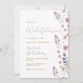 ワイルドフラワーガール1st誕生日招待状 招待状 (正面)