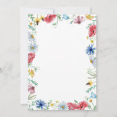 ワイルドフラワーガール2nd誕生日フローラ蝶かわいい 招待状 (裏面)