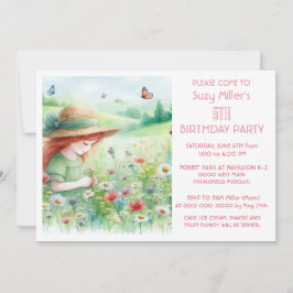 ワイルドフラワーガール5thバースデーパーティー 招待状