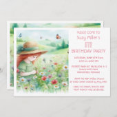 ワイルドフラワーガール5thバースデーパーティー 招待状 (正面/裏面)