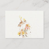 ワイルドフラワーキノコ秋の結婚式の願い エンクロージャーカード (裏面)