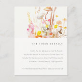 ワイルドフラワーキノコ秋ボタニッ結婚ク詳細 エンクロージャーカード (正面)