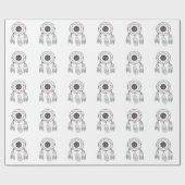 ワイルドフラワーキャッチャー先住民アメリカン ラッピングペーパー (フラット)