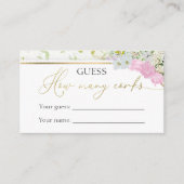 ワイルドフラワーキャンプコルクのブライダルシャワー エンクロージャーカード (正面)