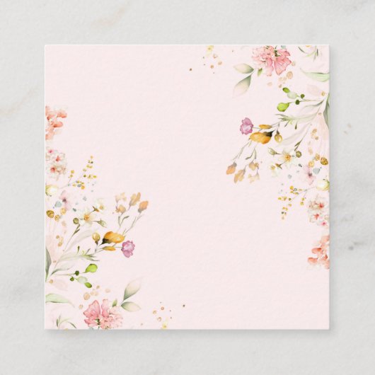 ワイルドフラワーキュートおむつラッフル エンクロージャーカード (裏面)