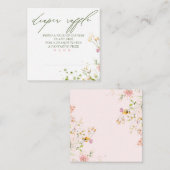 ワイルドフラワーキュートおむつラッフル エンクロージャーカード (正面/裏面)