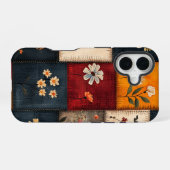 ワイルドフラワーキルト – コテージコアフォンケース iPhone 16ケース (裏面横)
