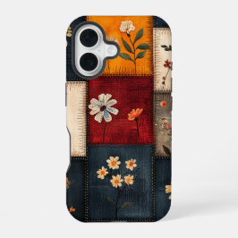 ワイルドフラワーキルト – コテージコア風フォンケース iPhone 16ケース