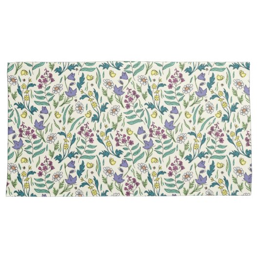 ワイルドフラワーキングサイズ 枕カバー (正面右)