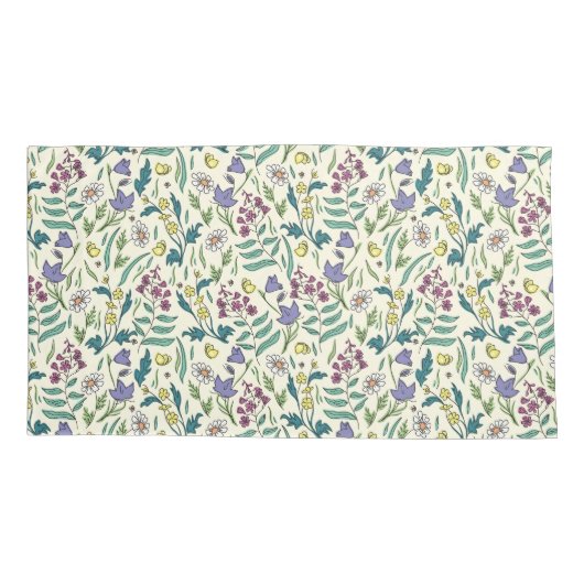 ワイルドフラワーキングサイズ 枕カバー (裏面-左)