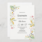 ワイルドフラワーキンセアニラエレガントへの招待 招待状 (正面/裏面)