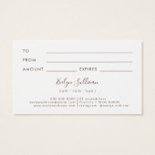 ワイルドフラワーギフトカード (裏面)