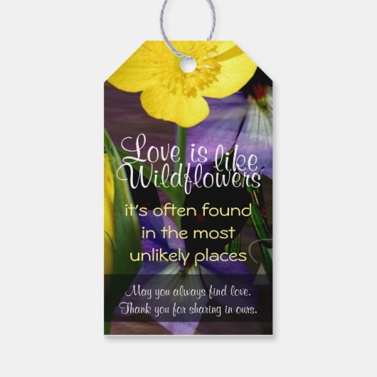 ワイルドフラワーギフトラベル ギフトタグ (裏面)