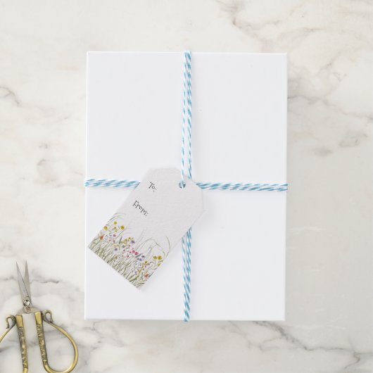 ワイルドフラワーギフトラベル ギフトタグ (より糸付き)