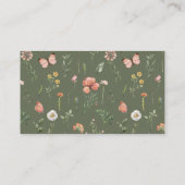 ワイルドフラワーギフト表示赤ちゃんシャワーカード エンクロージャーカード (裏面)