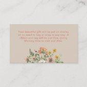 ワイルドフラワーギフト表示赤ちゃんシャワーカード エンクロージャーカード (正面)