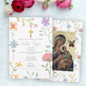 ワイルドフラワーギリシャ正統《キリスト教》洗礼式や命名式バプテスマ 招待状