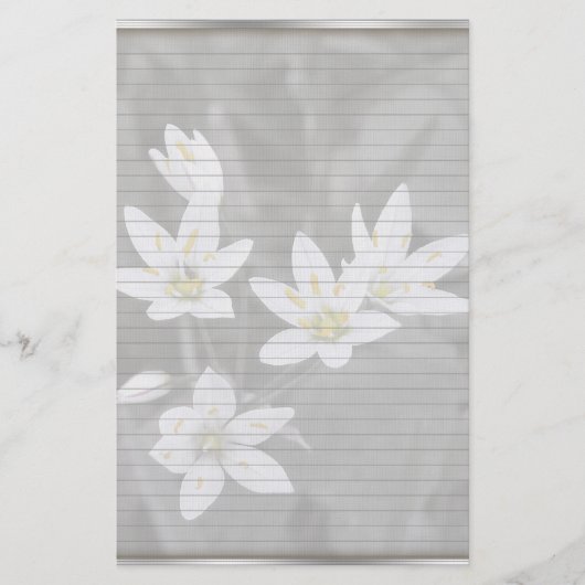 ワイルドフラワークラスター文房具(オプションの線) 便箋 (正面)