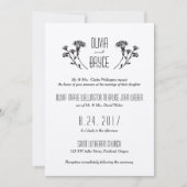 ワイルドフラワークラフト結婚式招待状 招待状 (正面)