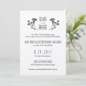 ワイルドフラワークラフト結婚式招待状 招待状 (スタンド正面)