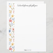 ワイルドフラワークリスチャン文房具 (正面/裏面)