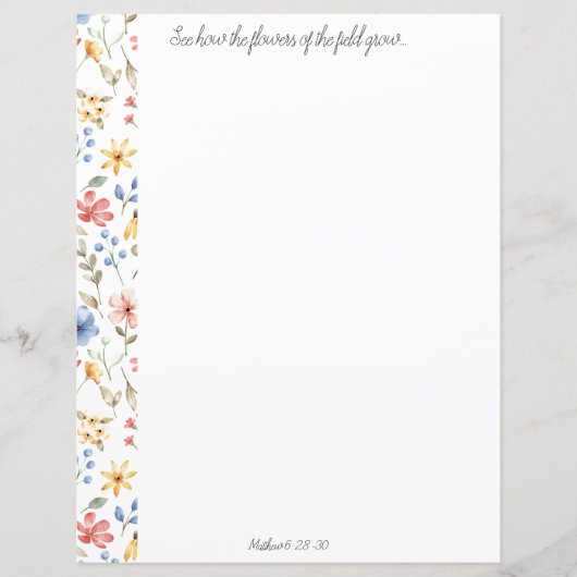 ワイルドフラワークリスチャン文房具 (正面)