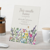 ワイルドフラワークリームパープルメモリを燃やす 台座サイン (インサイチュ)