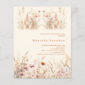 ワイルドフラワークリームピーチボホバジェットベビーシャワー (正面)