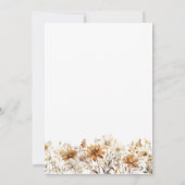 ワイルドフラワークリームボホフローラボホ結婚ズ 招待状 (裏面)