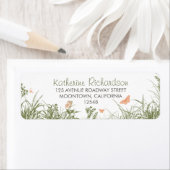 ワイルドフラワーグラスキュート差出人住所ラベル ラベル (インサイチュ)