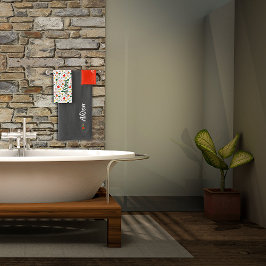 ワイルドフラワーグリーン白い赤の名前 バスタオルセット