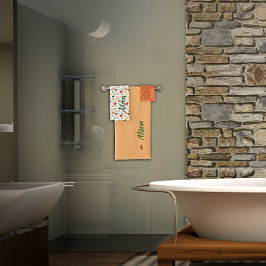 ワイルドフラワーグリーン白い赤の名湯タオルセット バスタオルセット