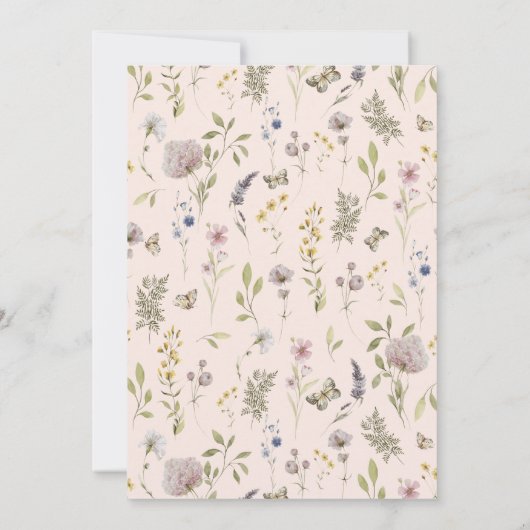 ワイルドフラワーグリーン結婚植物園 招待状 (裏面)