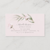 ワイルドフラワーグリーン金ゴールドグリッター名刺 名刺 (裏面)