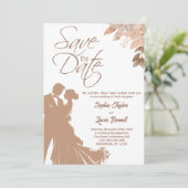 ワイルドフラワーグルームアンドブライド結婚式招待状 招待状 (スタンド正面)