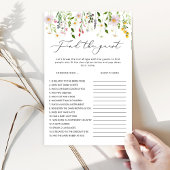 ワイルドフラワーゲストのブライダルシャワーゲームを見つける